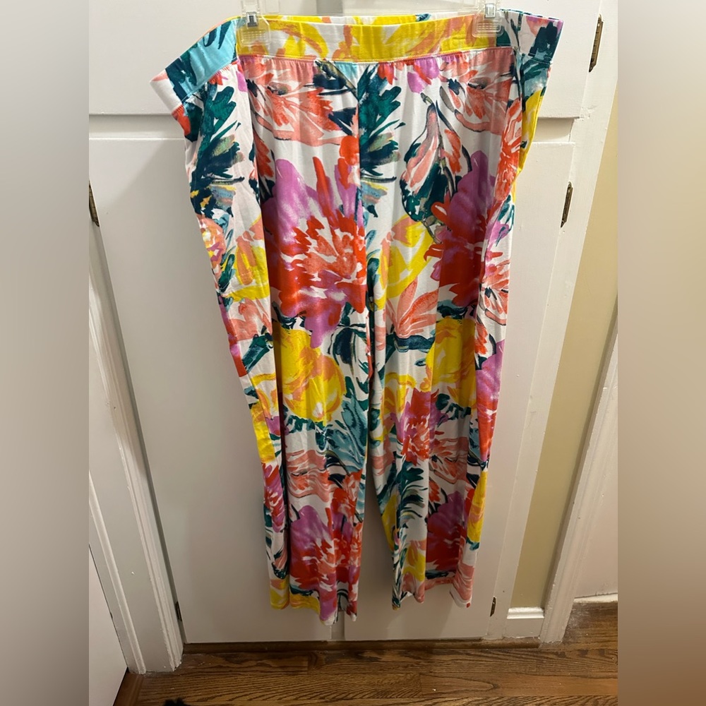 Sz 3x Denim & Co tropical wide leg pants. Soft & comfy!